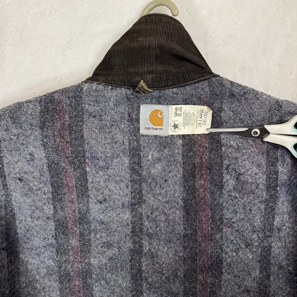 Vintage Carhartt Blanket Lined Chore Coat 2XL Brown Duck Canvas Work Jacket USA‎ - Picture 6 of 15
